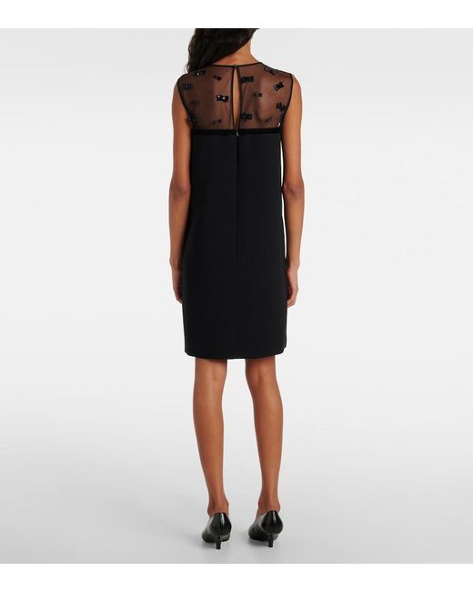 Max Mara Black Elegante Nandina Bow-Detail Minidress