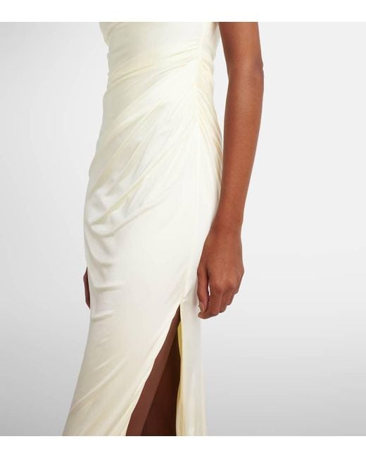 Abito Midi Monospalla di Galvan in Natural