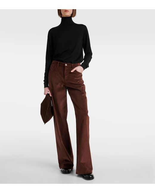 The Row Brown Bindle Small Suede Tote Bag