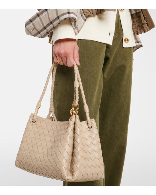 Bottega Veneta Natural Tote Bag Parachute Medium Aus Leder