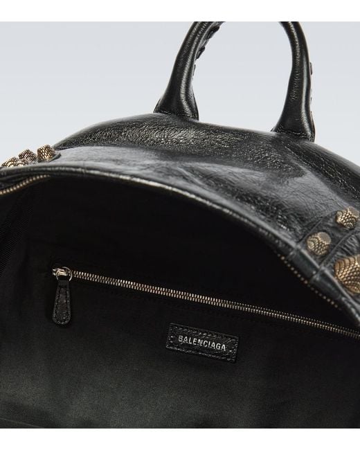Balenciaga Black Le Cagole Leather Backpack for men