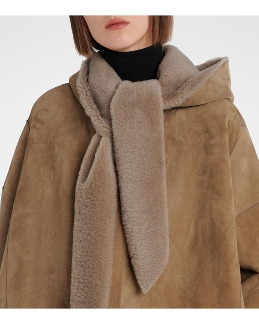 The Row Natural Wendbarer Mantel Parnasse Aus Veloursleder Und Shearling