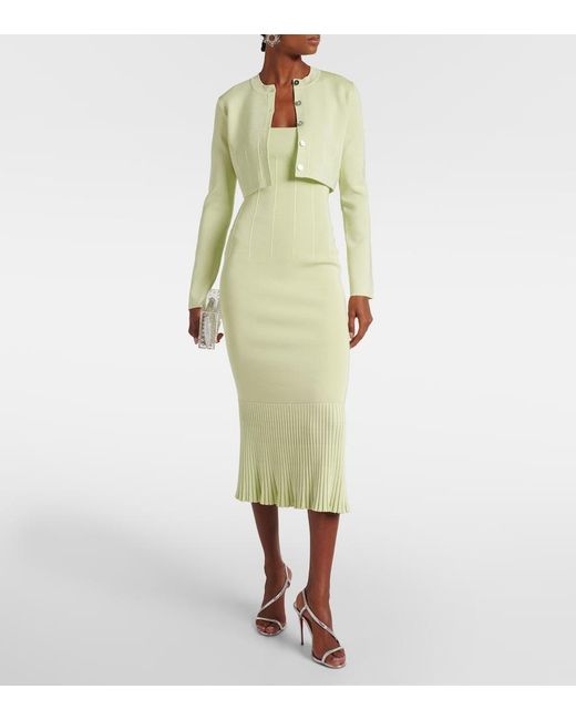 Galvan Yellow Atalanta Midi Dress