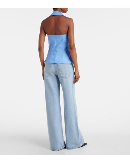 Coperni Blue Halterneck Cotton Top
