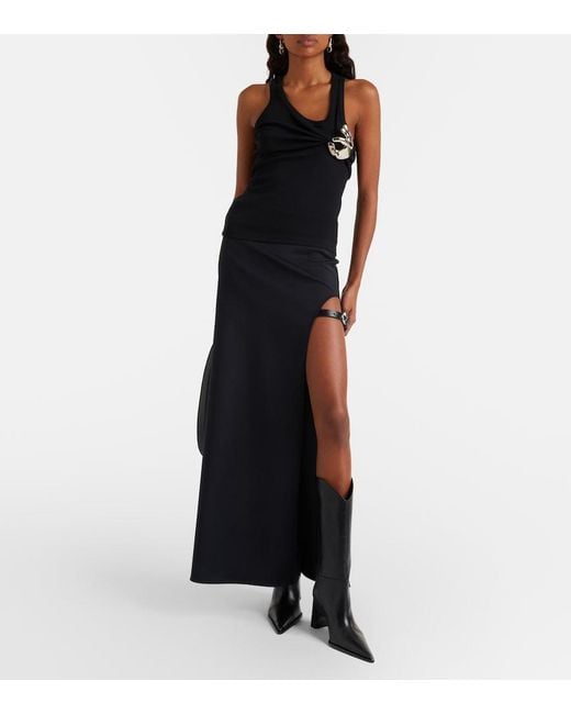 Coperni Black Bridge Leather Cowboy Boots
