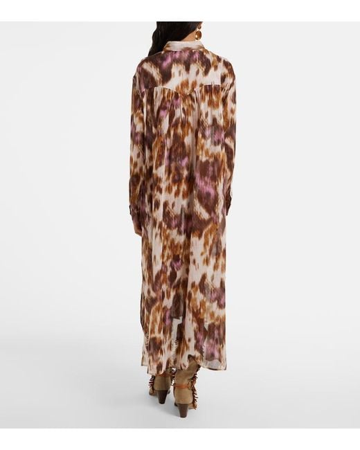 Isabel Marant Multicolor Elaine Printed Cotton Shirt Dress