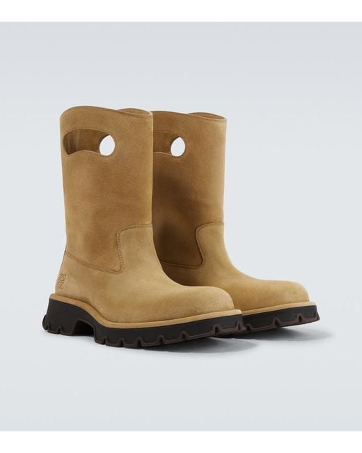 Loewe Stiefel Bobby Aus Veloursleder in Natural für Herren