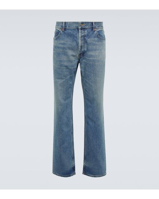 Saint Laurent Blue Low-rise Straight Jeans for men