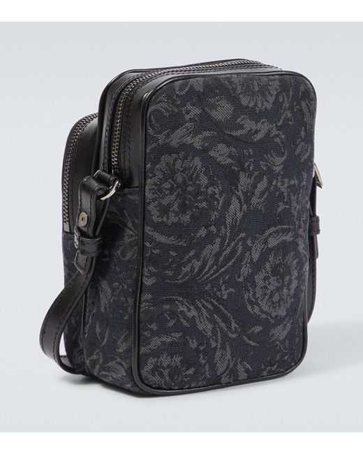 Versace Barocco Athena Jacquard Crossbody Bag in Black for Men Lyst