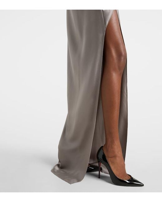 Robe Longue En Satin De Soie The Sei en coloris White