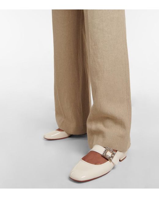 Roger Vivier Multicolor Tres Vivier Patent Leather Ballet Flats