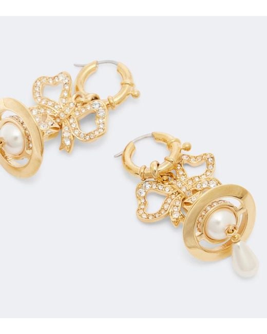 Vivienne Westwood White Rigoberta Embellished Faux Pearl Earrings