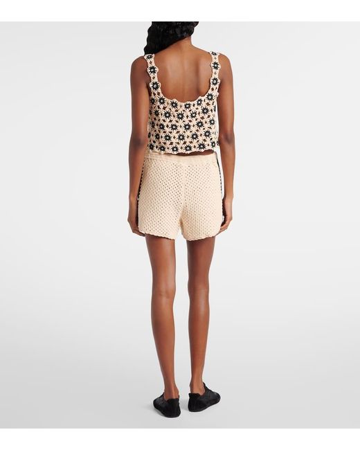 The Upside Natural Luminary Hali Crochet Cotton Shorts