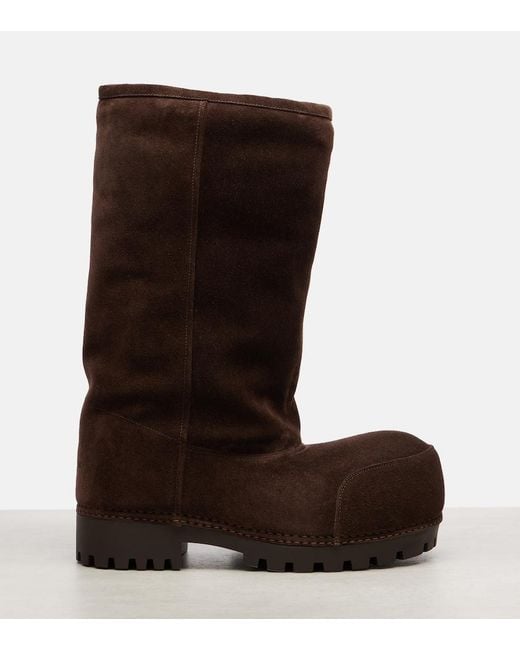 Balenciaga Brown Winter Boots