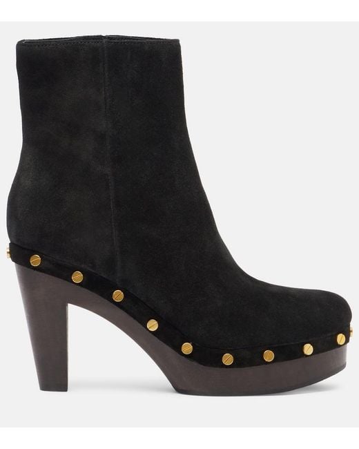 Veronica Beard Black Gavi Suede Ankle Boots
