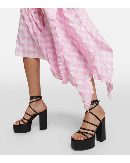 Sandalias Evita De Piel Adornada Paris Texas de color Black