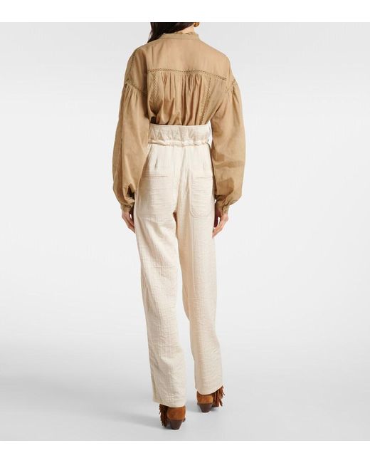 Isabel Marant Natural Serida Straight Pants