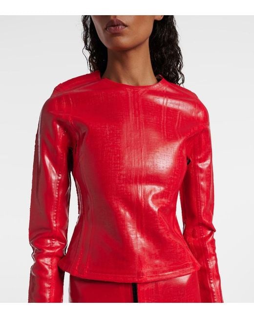 Acne Red Crop Top