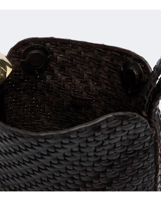 Amanu Black Zambia Small Leather Top-Handle Bag