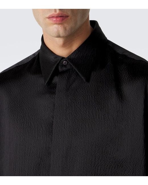 Giorgio Armani Blue Silk Shirt for men