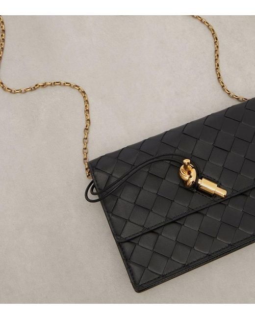 Bottega Veneta Black Schultertasche Andiamo Aus Leder