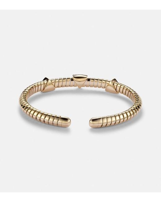 Marina B Metallic Trisolina 3 Station 18Kt Cuff Bracelet With Diamonds