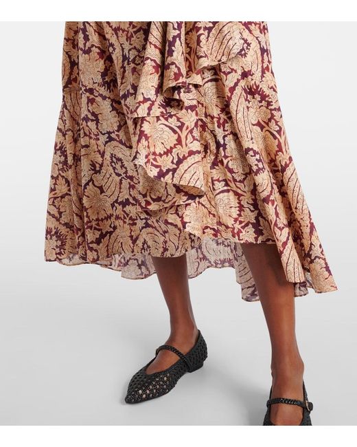 Ulla Johnson Multicolor Sabina Printed Cotton-Blend Maxi Skirt
