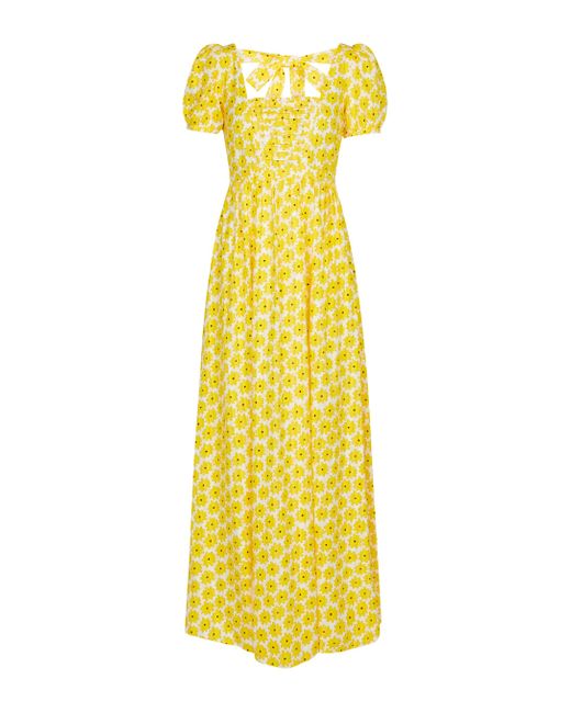 Diane von Furstenberg Yellow Maxikleid Poppy aus Baumwolle