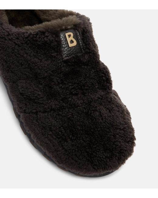 Bogner Black Chamonix Shearling Clogs