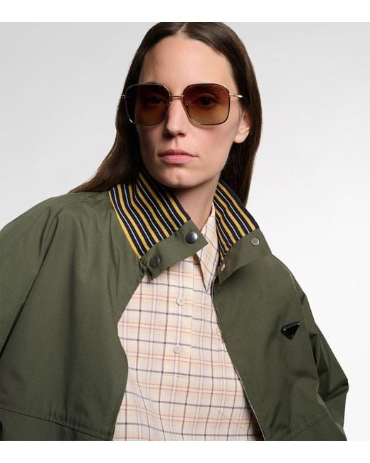 Prada Natural Eckige Sonnenbrille