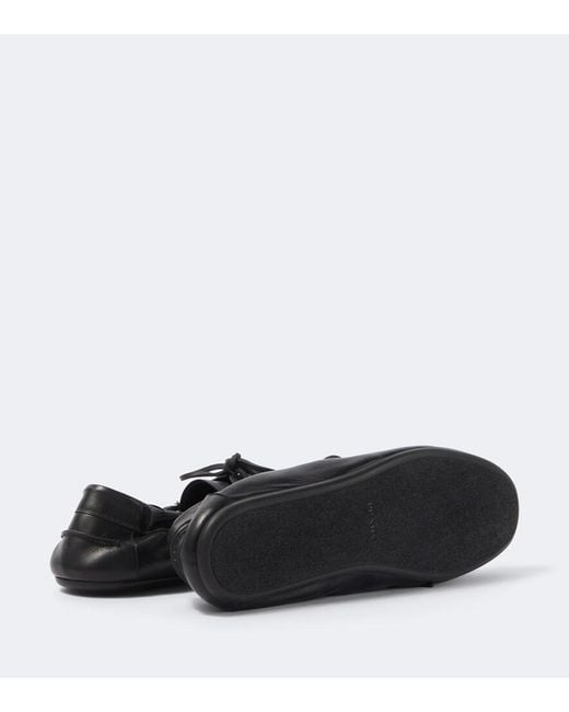 Prada Black Shuffle Leather Loafers for men