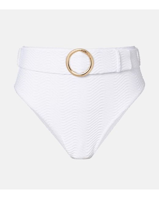 Alexandra Miro White Iris Belted Bikini Bottoms