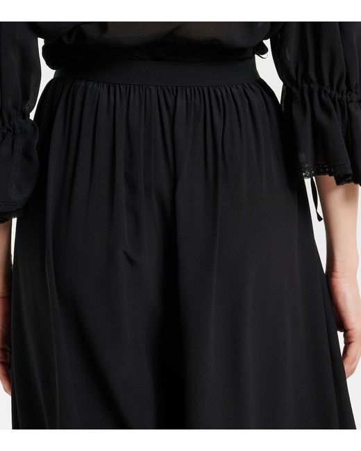 Chloé Black Silk Crepe De Chine Balloon Pants