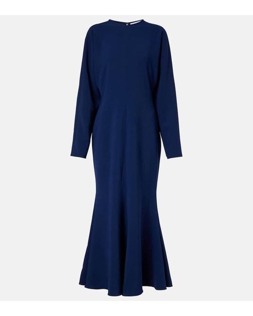 Costarellos Blue Maxikleid Aus Crepe