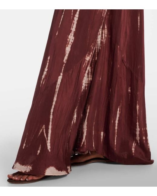 Anna Kosturova Red Maxikleid Aus Seide