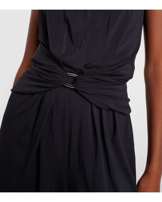 Max Mara Blue Fiero Draped Jumpsuit