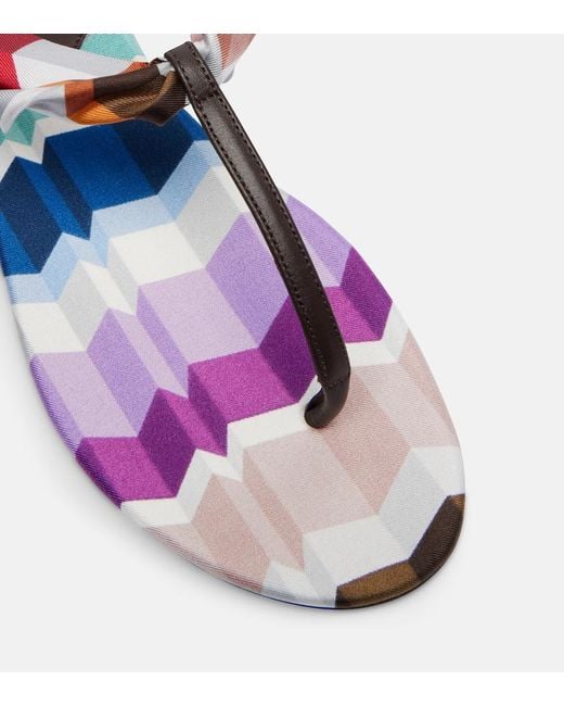 Missoni White Dora Twill Sandals