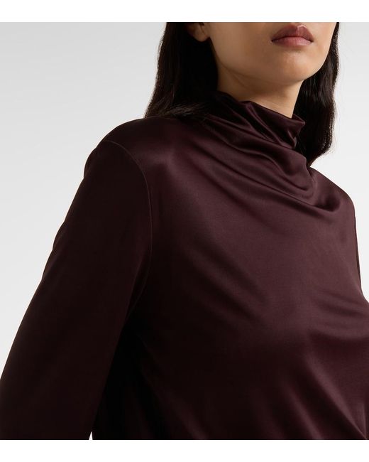 Dries Van Noten Purple Huala Draped Top