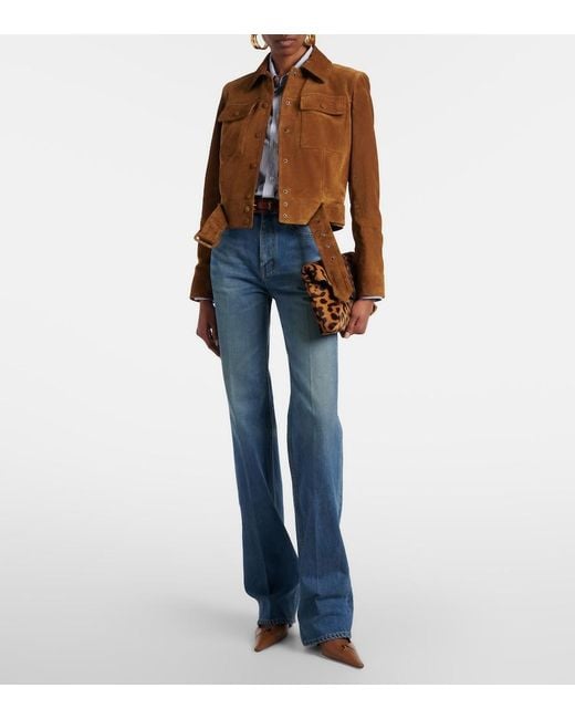 Saint Laurent Blue Yves Flared Jeans