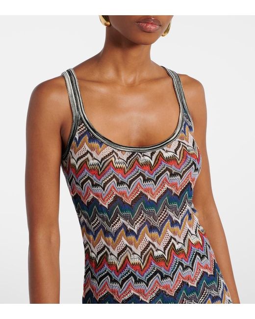 Missoni Multicolor Zigzag Lame Tank Top