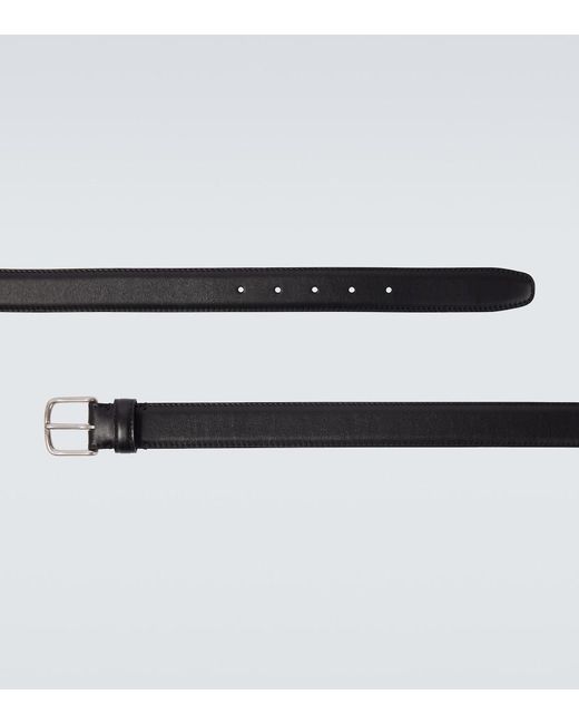 The Row Black Classic Leather Belt for men