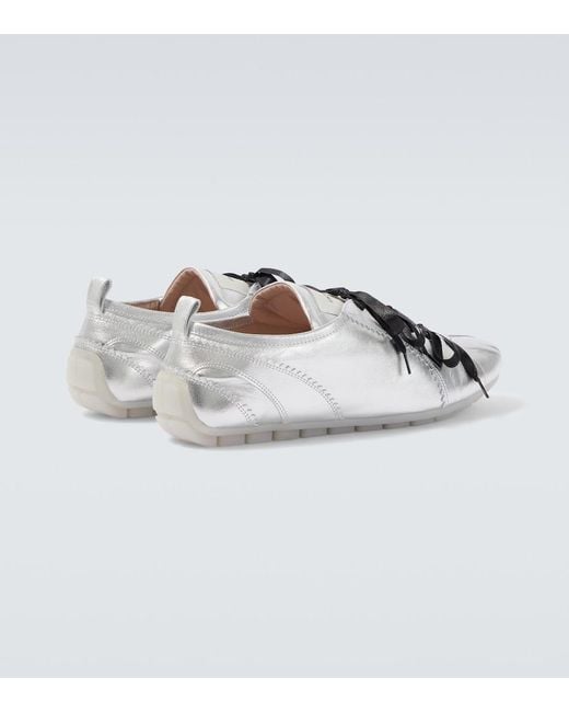 Simone Rocha Ballerina Grip Metallic Leather Sneakers for men