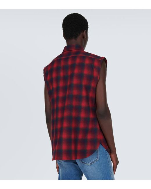 X Pendleton Camisa Sin Mangas De Lana A Cuadros Maison Margiela de hombre de color Red