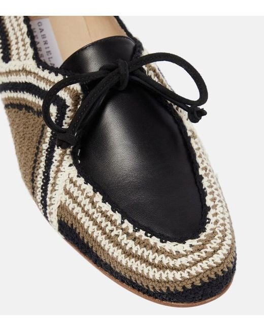 Gabriela Hearst Multicolor Hays Leather-Paneled Crocheted Loafers