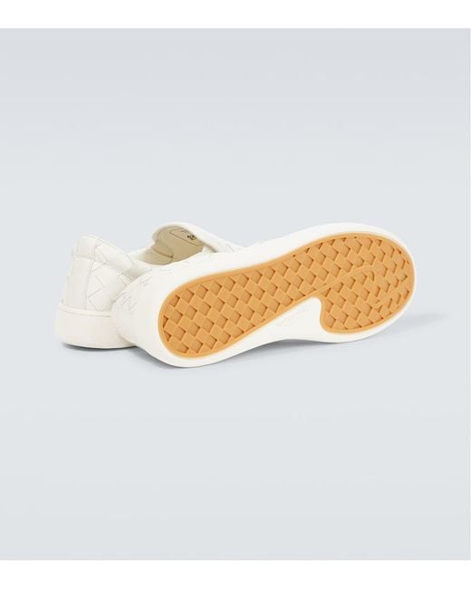 Bottega Veneta Natural Sawyer Braided Slip On Sneakers Shoes for men