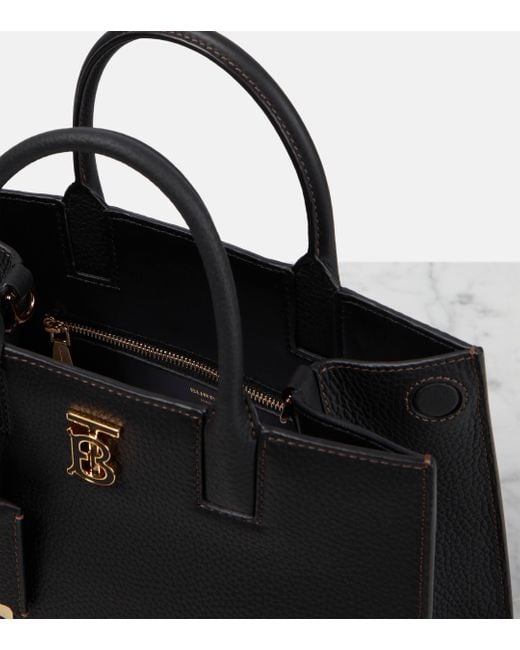 Burberry Black Frances Mini Leather Tote Bag