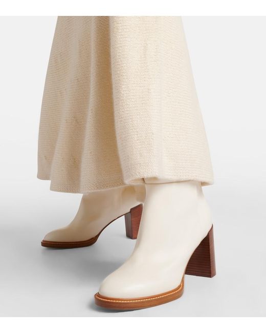 Gabriela Hearst White Bocca Leather Knee-High Boots