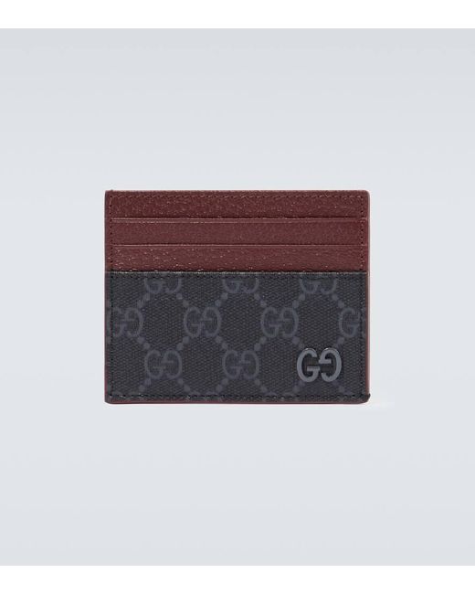 Gucci Purple GG Canvas And Leather Card Holder for men
