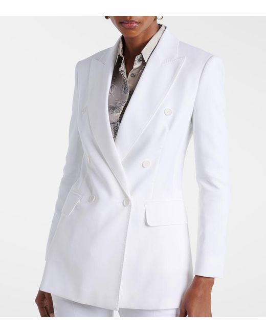 Max Mara White Pagella Cotton Blazer