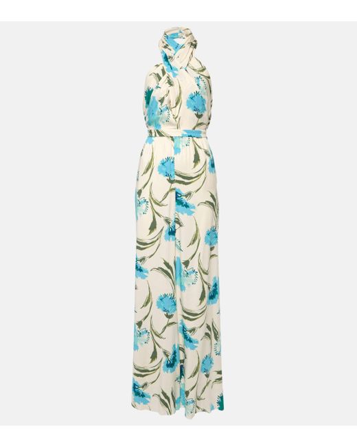 Combi-pantalon Cort a fleurs Diane von Furstenberg en coloris Blue